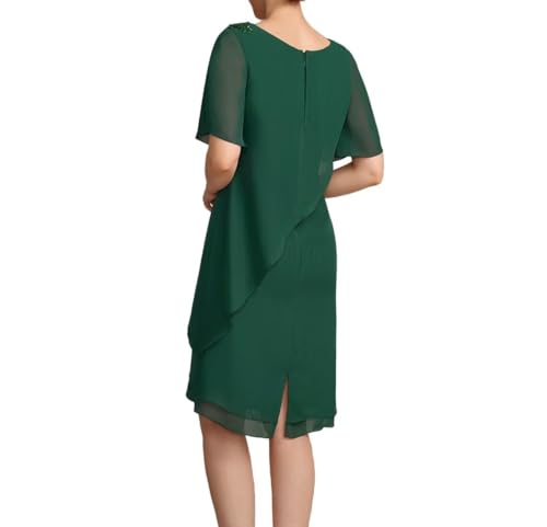 Tea Length Mother of The Bride Dresses Chiffon Formal Evening Gowns Mother of The Groom Dresses MDA0044