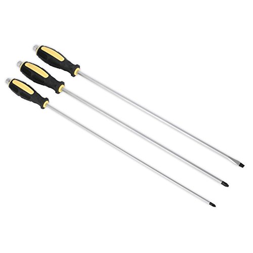 SealeyS0843 Extra-Long Hammer-Thru Screwdriver Set, Pack of 3