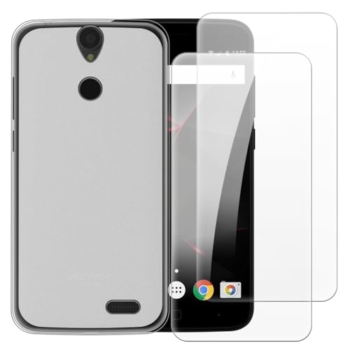 Shantime Coque avec 2 pièces Protection Compatible avec Vernee Thor, Étui Antichoc + Verre Trempé pour Sécurité Totale(Blanc)
