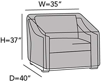 Miniatura 2 de Covermates Funda para silla de exterior, poliéster de alta calidad, resistente a la intemperie, dobladillo con cordón, fundas para asientos y
