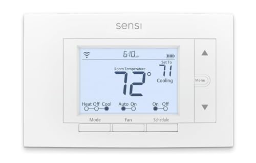 Sensi Smart Thermostat, 100 Years of Expertise, Wi-Fi, Data Privacy, Programmable, Easy DIY Install, Works with Alexa, Energy Star Certified, Mobile App, ST55