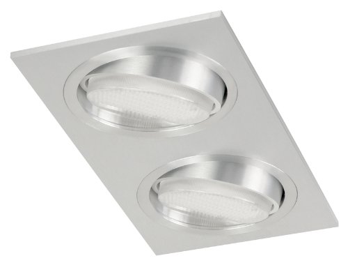 Ranex XQ0962 Plafonnier Platine 2 Spots Orientables Aluminium