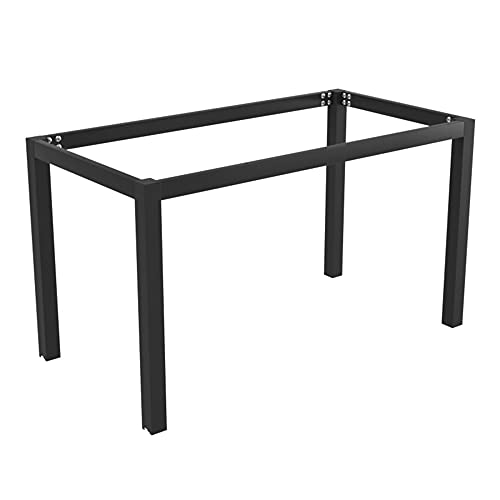 GEREP Eisen Kufengestell Tischgestell Tischkufen Mit Verstellbaren Füßen, for DIY Esstisch, Schreibtisch, Couchtisch, Bank/Schwarz / 115×45×73cm