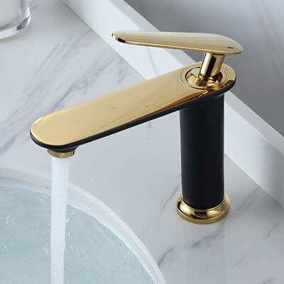 Robinet d'évier blanc et or mitigeur pour rafraîchir le style de votre salle de bain