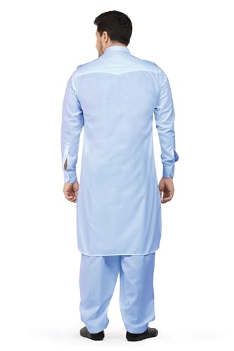 Image of K-ROYALS Full Pathani Suit for Mens /Cotton Blend Pathani kurta payjama set for mens