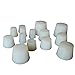 GatherTOOL 10pcs White Silicone Stopper Rubber Test Tube Plug Puncher Rubber Seal Stopper Flask Home Bottle Cap Brewing Wine Plug Lab Glass (Size : No 4 10pcs)