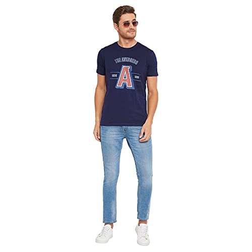 Image of Marvel Avengers by Wear Your Mind Men Round Neck Short Sleeves Knitted T-Shirt