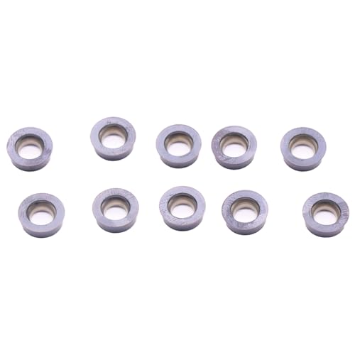 Image of 1.97 inch /50mm Cutting Dia 4 Flute EMR 5R50-22-4T Shell Cutter Set, R8 Arbor | 45 Indexable Face Mill, R8 FMB22 7 /16-20 Shank Face Mill Arbor with 10Pcs RPMW1003 Round Carbide Insert and T15 Wrench