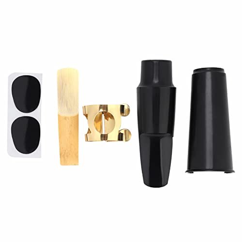Boquilla Para Saxofón Alto Kit, Mouthpiece Abs Con Tapa Ligadura Cañas Saxo Serie Estándar Piezas Parches Clarinete Metal Hebilla Caña Pads Sax Tenor Soprano Musicales Accesorios Instrumentos Viento