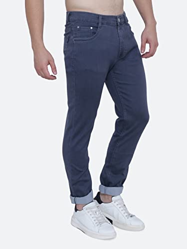 Image of Strechable Denim Regular Fit Mid Waist Light Weight Soft Feel Stretchable Denim Jeans Pant for Men