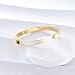 Hothink Gold Bracelets for Women,H Bracelet,Bangle Bracelets for Women,Dainty Bracelet Jewelry Easter Christmas Mothers Day Gifts for Women (White)