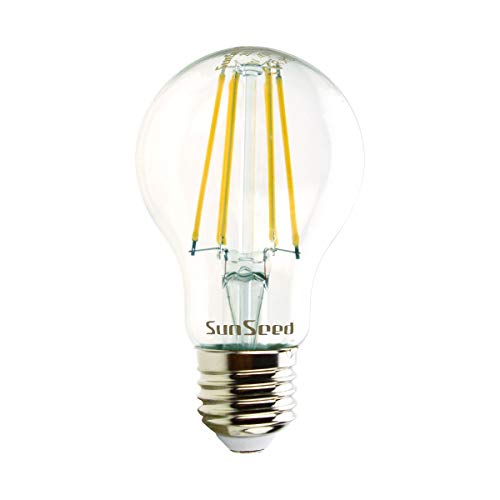 SUNSEED 4 X E27 7W (Equivalent to 60W) Filament LED GLS Light Bulb A60 Neutral White 4000K, Pack of 04, Neutral White 4000k - Image 3
