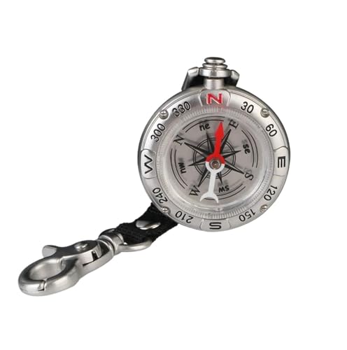 XIEweiZHI Brújulas Reloj de Bolsillo Vintage, Herramienta de navegación, brújula de Bolsillo, Anillo Colgante, guía apuntadora, Dispositivo de posicionamiento al Aire Libre de aleación de Zinc