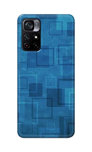 Image of Printed Hard Back Cover Case for Mi Poco M4 Pro 5G Back Cover (Plain Azure Blue) -702
