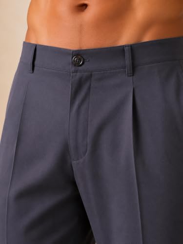Image of Amazon Brand - INKAST Men Relaxed Fit Korean Pant | Formal Trousers | Straight Fit | Easy Wash | Office Wear
