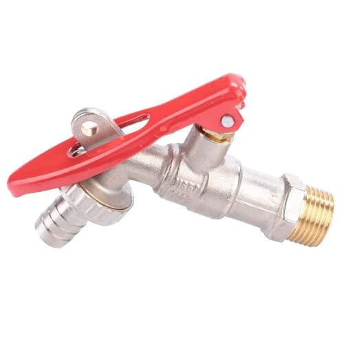 Image of BATH GURU 1 /2 Inch Brass Alloy Mini Washing Machine Tap Nozzle Bib Cock Tap with Lock System for Bathroom Garden Car Bike Washing Area Pack of 1