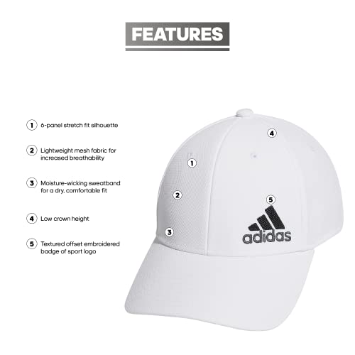 Image of Adidas Mens Release 3 Structured Stretch Fit Cap Discontinued