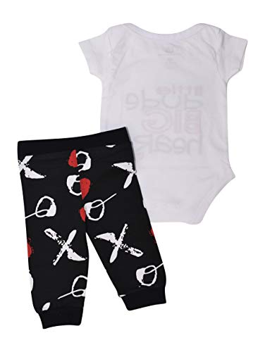 Image of Baby Boys Girls 2pc Outfit Set Short Sleeve Bodysuit with Pants