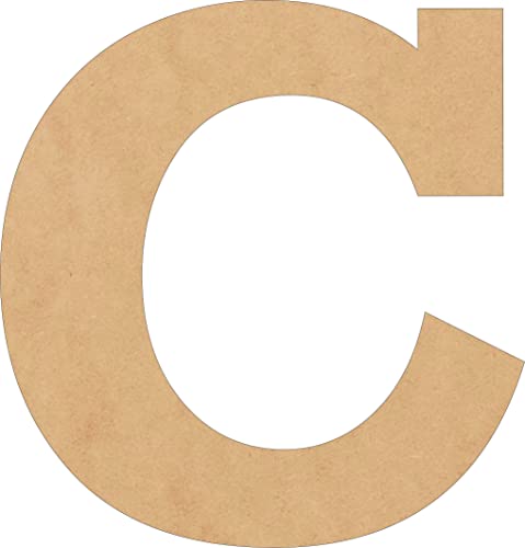 3 Inch Tall Wooden Letter Unfinished Blank C Wood Craft Letter Abcs for Kids Learning Projects Small Rockwell Font DIY