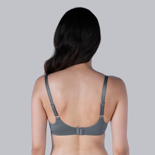 Image of SOIE Women's Full Coverage Padded Non-Wired Seamless T-Shirt Bra | Ultra Soft Nylon Spandex with Adjustable Straps, Side Support & Smooth Invisible Finish