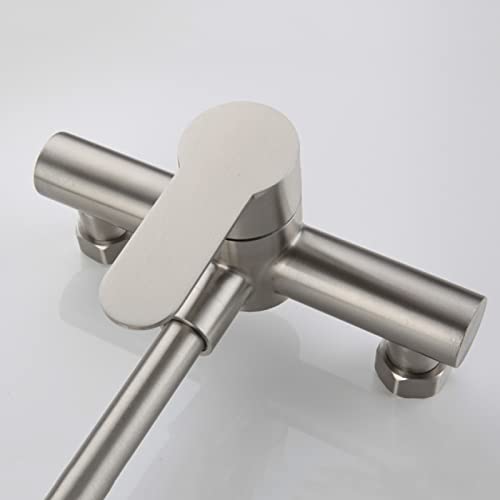 Mitigeur d'évier en acier inoxydable brossé de qualité supérieure pour installation murale