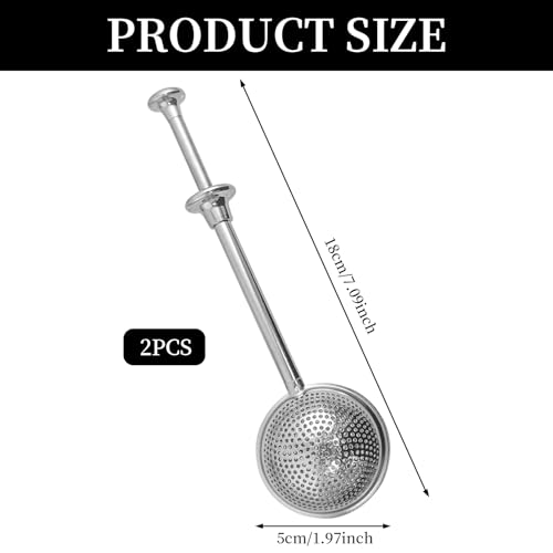 Miniatura 2 de Syixute 2 Piezas Colador De Té,Infusor De Té De Bolas De Acero Inoxidable,Bola Filtro Colador De Té,Colador De Té Mango Largo Para Té De Hojas Sueltas Y Especias