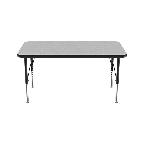 Correll Am2460-Rec-15 Height Adjustable, Rectangular Heavy Duty Legs Econoline Activity Table, 24" X 60", Gray #TOP5