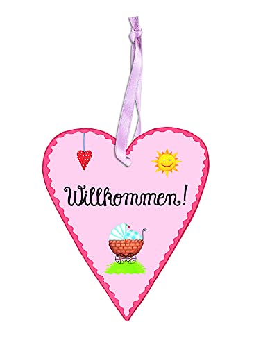 Baby-Schatzkästchen Willkommen! (rosa): Aufbewahrungsbox