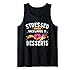 Stressed Backwards Is Postres para panaderos Hornear Hombres Mujeres Camiseta sin Mangas