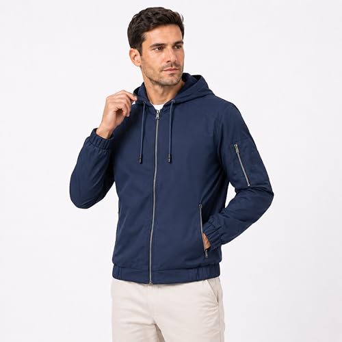 Image of MIA FASHION Men's Rain Jacket Waterproof Full Sleeve Zipper Coat for Bike Riding, Travel & Daily Use