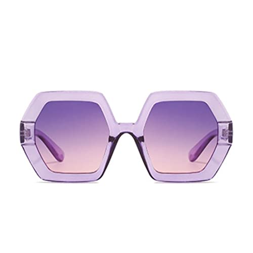 70s Oversized Sunglasses Womens Trendy Retro Square Sun Glasses Fashion Hexagon Thick Shades