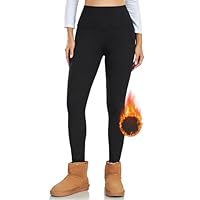 Perkanion Thermal Leggings Women Fleece Lined Winter Thick Leggings for Women High Waisted Yoga Pants