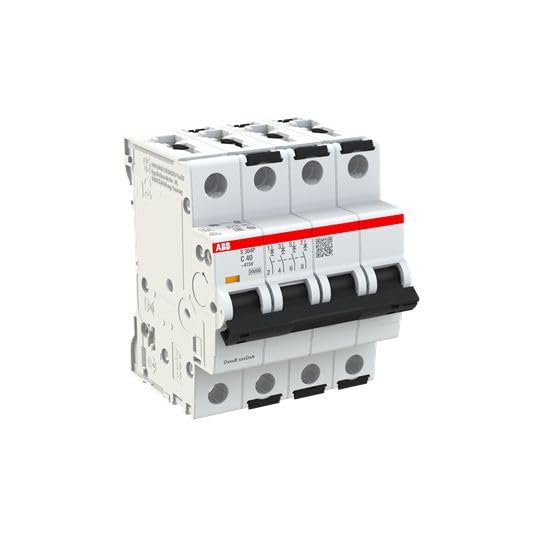 Disjoncteur S304 ABB type C 40 A pour securiser les réseaux tetrapolaires