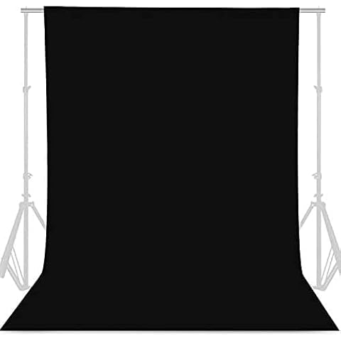 GFCC Photo Backdrop Photography Backdrop - 6.5FT x 10FT Black Background Curtain for Photography Studio Video Shooting, 3 Clamps Cover