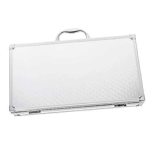 Aluminum Tool Storage Box Multi-functional Small Hard Briefcase Lock for Equipment Instruments and Accessories Sturdy Aluminum Alloy Construction