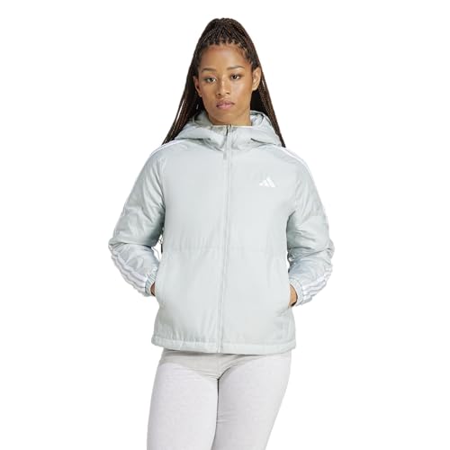 adidas Women's Essentials 3-Stripes Insulated Hooded Jacket2