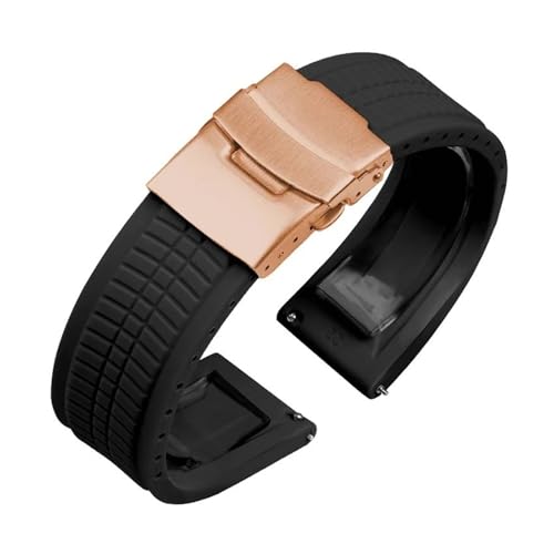 [VFuł] Huawei Watch GT2/3Ή \tgVRXgbv ܂肽ݎobN EHb`oh NCbN[X Y fB[X X|[cuXbg 20/22/24mm Xgxg(Black-Rose Gold,22