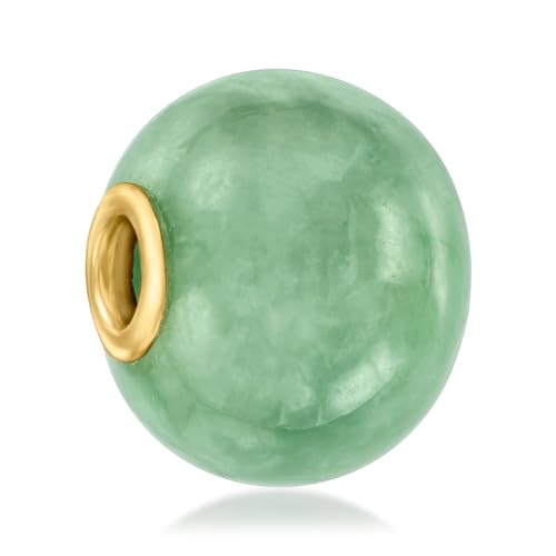 Ross-Simons 16mm Jade Bead Pendant in 14kt Yellow Gold3