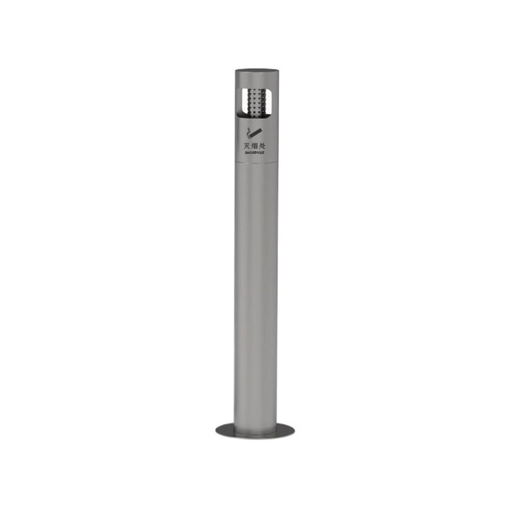OWOHYG Ashtray Trash Can Vertical Hotel Corridor Stainless Steel Ash Pillar, Smoking Area Cigarette Butt Collection Column.Silver