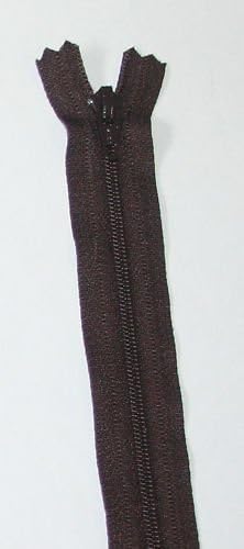 12"/ 30cm YKK Nylon Closed End Dress Zips Dark Brown - per single zip