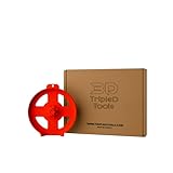 TripleD Tools 6.5-inch Circular Saw Blade Holder - Multiple Blades Storage with Anti-Roll Base, Large Grip Nut, Hanging Hole - Compatible with Diablo, Makita, Dewalt, Craftsman, Ridgid (Red)