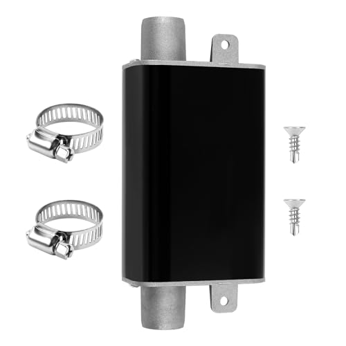 MaxEarn 24mm Abgasschlauch Schalldämpfer, Schwarz Edelstahl Standheizung Auspuff Schalldämpfer, Universeller Parkheizung Abgasschalldämpfer für Auto Auspuffanlagen Diesel Heizung