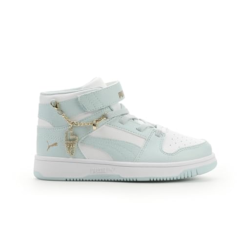 Image of PUMA Kids' Rebound Layup Mid Hook and Loop Sneakers