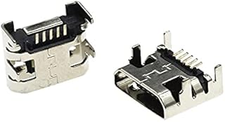 20PCS Micro USB Connector 5Pin Plain End Female Socket DIP Mobile Phone USB Socket