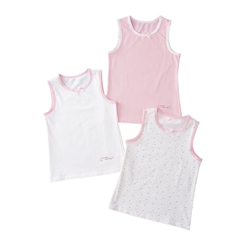 Toddler Girls Sleeveless Cami Tank Tops 3 Pieces Cotton Undershirts Spaghetti Strap Camisole2