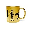 Fabulous Gold Chrome Ceramic Mug Evolution Electric Guitar, Solo Musical Instrument, Rock, 11oz #2