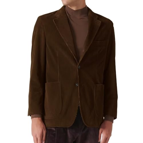 Suit for Men Corduroy Jacket Slim Fit Casual Suits Blazers Mens Sport Coats Tweed Jackets Weeding Groomsmen Formal Clothes2