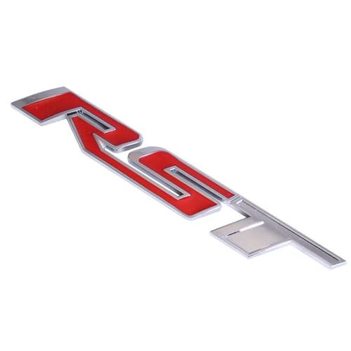 Image of 1Pc RST Tailgate Emblem Letter Badge Inserts Sticker Replacement for 2019 2020 2021 Silverado 1500 Tahoe Yukon SUV 4x4 (Chrome Red)