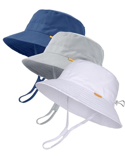 Image of FURTALK Baby Sun Hat Toddler Boys Girls Bucket Hat for Kids 0-5 Years UPF 50+ Sun Protective Child Summer Beach Hats