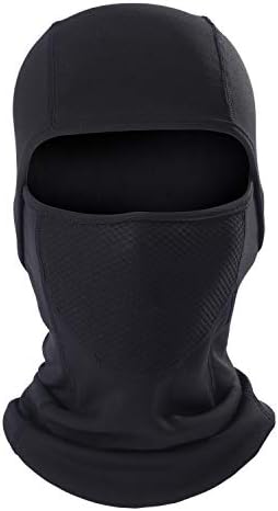 QINGLONGLIN Balaclava Windproof Warm Thermal Fleece Winter Ski Mask for Men & Women Motorcycling, Snowboarding Black
